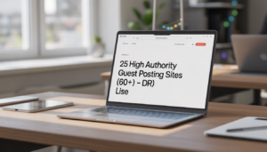 A curated table of high DA guest posting sites for the tech niche featuring DR 60 plus domains, optimized for Google 2026 updates by GP Publisher.