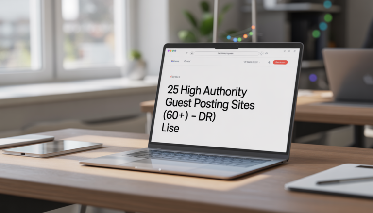 A curated table of high DA guest posting sites for the tech niche featuring DR 60 plus domains, optimized for Google 2026 updates by GP Publisher.